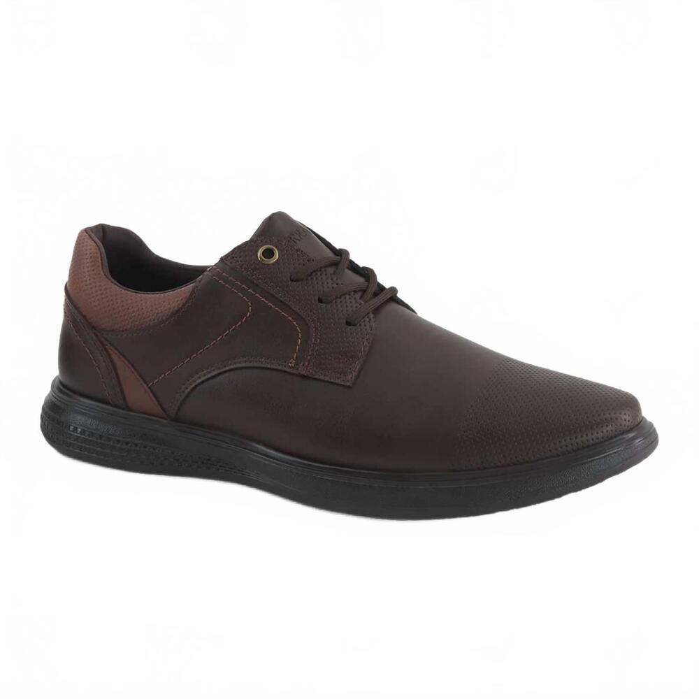 NEW FERRATO men's casual oxford shoes in dark brown